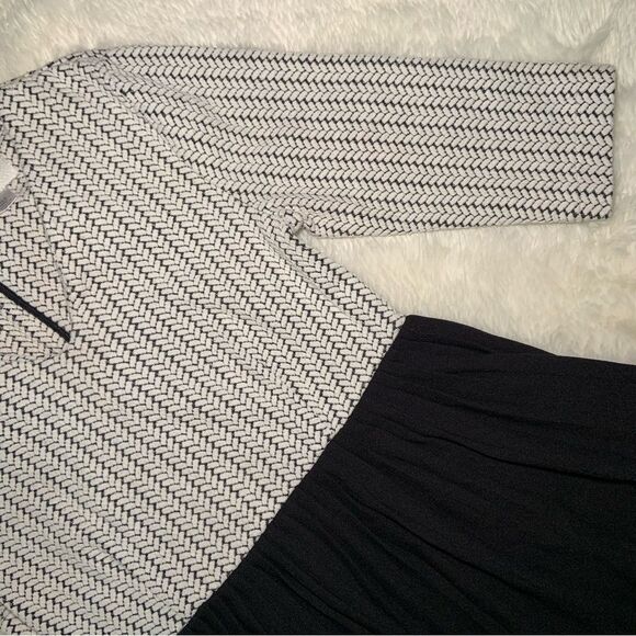 Sz Medium Black and White Ganni Anthropologie Dress - Picture 9 of 14